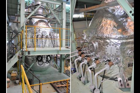 Two views of the integrated SCR system